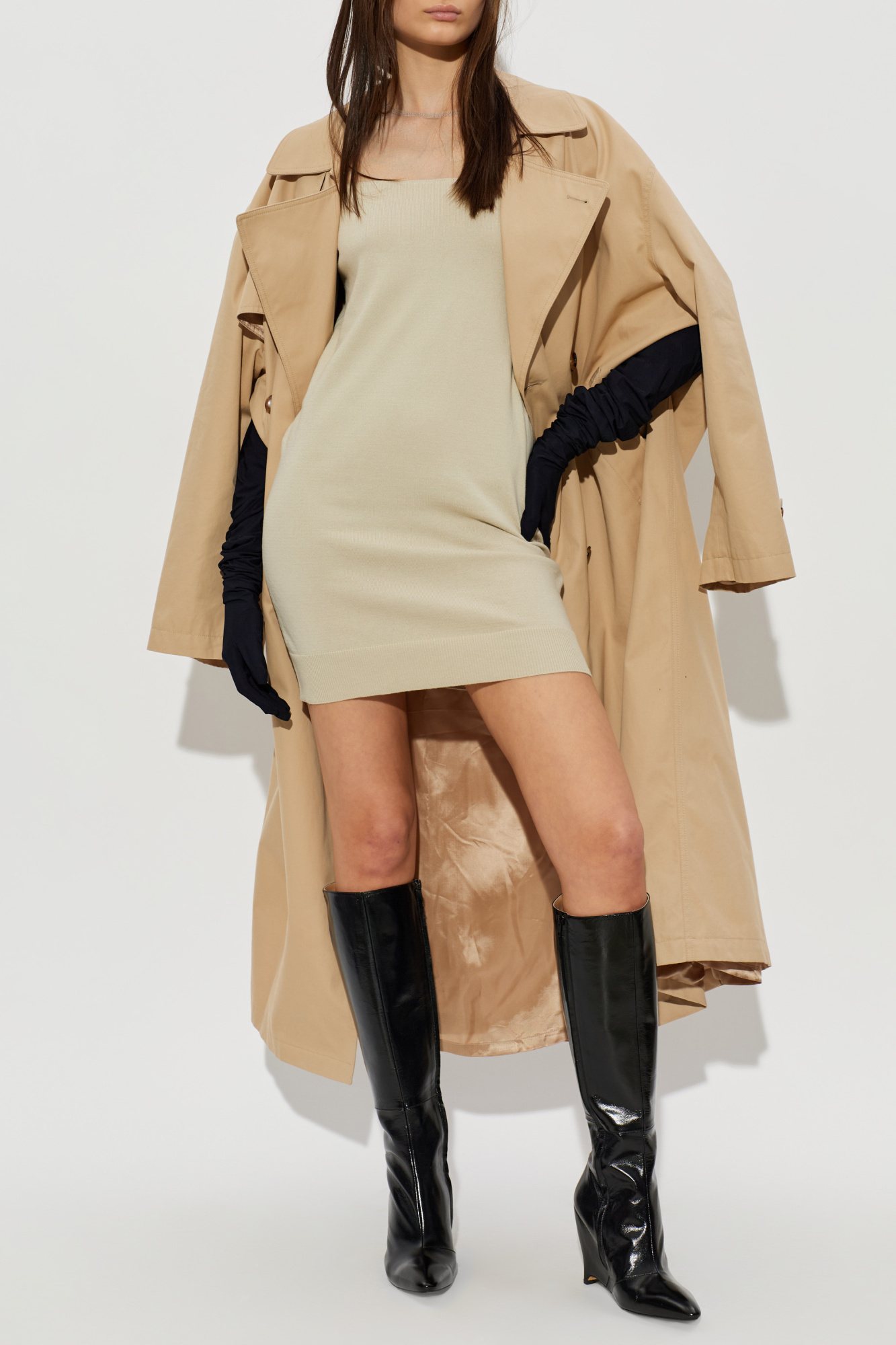 MM6 Maison Margiela Trench coat with decorative tie | Women's | Vitkac